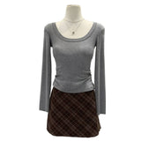 2026 Early Spring With Chest Mat With A Bottom Shirt T-Shirt Commuting New Explosion Can Wear A Repair-In-Wearing Korean Top