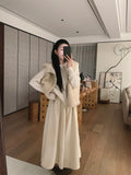 Lamb Hooded Vest 2025 Spring And Autumn New Small Design Collar Casual Folding Coat