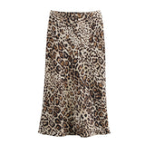 2025 Autumn New Women's Fashion Silk Silk Texture Feel Flute Multi-Colored Skirt 8338537