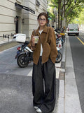 Vintage Velvet Jacket Women's Spring And Autumn 2025 New High-End Small-Sense Small-Collar Loose Casual Jacket Top