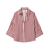 Spring 2025 New Long Fashion Loose Casual Design Small Shirt Top 2340939