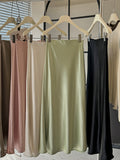 Acet-Sined Fishtail Half-Dress Woman 2025 Temperament Simple Hanging Feeling Thin As The Ass A Long Skirt