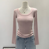 2026 Early Spring With Chest Mat With A Bottom Shirt T-Shirt Commuting New Explosion Can Wear A Repair-In-Wearing Korean Top