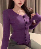 Red Bow Sweater Women 2025 Autumn And Winter New Slimming Knitted Knitted Shirt Long-Sleeved Bottom Shirt Top