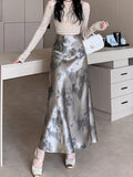 French Temperament Retro Tie-Dye Dress Girl Spring 2025 New High-End Feel-Back Bau-Style A-Word Dress