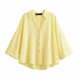 Spring 2025 New Long Fashion Loose Casual Design Small Shirt Top 2340939