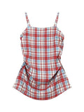 French Retro Red Tector-Set Sling Vest Women Wear Unique Super-Looking Waistless Sleeveless Top