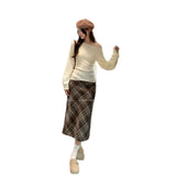 Kochie Miu Wears Long-Sleeved Knitted Shirt Women's Autumn 2025 New High-End Temperament Top
