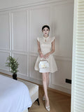 New Chinese Improved Cheongsam Young Young Man With Waist Temperament High-End Feel Fancy Flying Sleeve Dress Summer