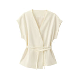 2025 Spring And Summer New Women's Fashion Temperament Casual Sleeveless Double Vest Folding Pants 8056586