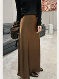 Acet-Sined Fishtail Half-Dress Woman 2025 Temperament Simple Hanging Feeling Thin As The Ass A Long Skirt