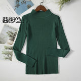 Half-High Collared Bottomed Women 2026 Autumn And Winter New Thin Cloth Cloth With Tight Sweater Slim Thin Knitting Top