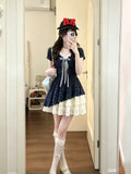 Sweet And Irregular Splicing Lace Floral Dress Women's New Summer Beautiful Small Skirt