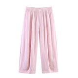 2026 Summer New Women's Fashion Casual Pocket Trim Shirt Pants 5344010