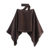 Spring 2025 New Long Fashion Loose Casual Niche Cape Shirt Top 3067719