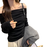 2026 Early Spring Hottie Inside The Woolen Knitted Shirt Women Autumn And Winter New Temperament Can Wear Design Sense