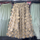 Three-Dimensional Flower Half-Dress Woman 2025 New Medium And Long Fairy Skirt High-Waisted Temperament Mesh Dress