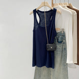 Real Shoot Wearing Sleeveless Small Sling Vest Women Summer 2026 New Inside And Outside Wearing Threaded Tops