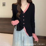 2025 Spring And Autumn New Fashion Slimming Single Row Buckle Knitted Sweater Cardigan Sweater Sweater Thick