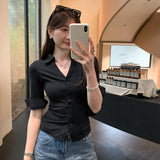 French Unique Delicate White Thin Sleeve Shirt Woman 2025 Summer New High-End Chic Chic Top