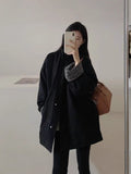 Korean Collar Collar Lattice Splicing Cotton Jacket Women Autumn And Winter New High-End Temperament Relaxed Leisure Thick Cotton Clothes