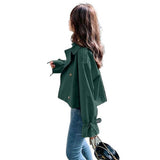 Short Windwear Girl Small Man 2025 Spring And Autumn New Lady Korean Version Loose Thin Outer Wear A Hundred Coat