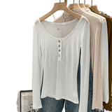 2026 Early Spring European Goods Explosion Thin Henry Inside Hit Bottom Shirt Women Spring Chic Sweet Wearing Long-Sleeved T-Shirt