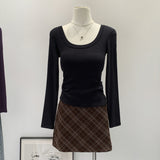 2026 Early Spring With Chest Mat With A Bottom Shirt T-Shirt Commuting New Explosion Can Wear A Repair-In-Wearing Korean Top