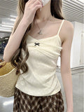 Miu Lace Design Bow Sling Sling Vest 2026 New Pure Desire To Be Skinny Can Wear Coat