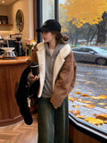 Lamb Wool Coat Woman 2025 New Winter Loose Plus Plus Thick Warm Fur Cotton Clothes