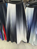 2025 New High-Rise 100-Fold Skirt Half-Dress Woman Pendant Tight Waist Thin High-Grade Elegant Solid Color Dress