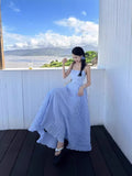 Design Sense Of Summer Waves Blue Atmosphere Feel The Holiday Wind And Back To The Waist Of The Thin Skirt Hanging Beach Skirt