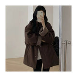 Korean Collar Collar Lattice Splicing Cotton Jacket Women Autumn And Winter New High-End Temperament Relaxed Leisure Thick Cotton Clothes