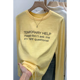 2026 Early Autumn Niche Does Not Hit The Long Sleeves Of The Bottom Shirt T-Shirts For Women's Spring Printing Tops