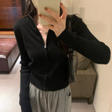 2026 Early Spring Simple Atmospheric Solid Color Pit Knitted Shirt Jacket Early Autumn New Coat Woven Cardigan Niche Wear