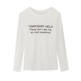 2026 Early Autumn Niche Does Not Hit The Long Sleeves Of The Bottom Shirt T-Shirts For Women's Spring Printing Tops