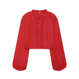 2026 New Summer Wooden Ear Stupor Blouse 1334190 Skirt 1334196 Set