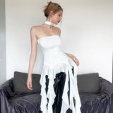 2025 New Fairy Fluttering Vest Temperament Goddess Flowing Souster Body Rubbed Woman
