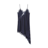 Autumn 2025 New Female Fashion Sexy Hot Lace Asymmetric Dress 5919200