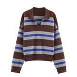 2025 Autumn New Round Neck Loose Set Female Design Temperament Knitting Shirt 5536162