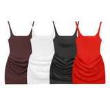2026 New Summer Fashion Temperament Women's Sexy Sleeveless Bag Hips Tied With Dress