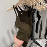 Spice Girls Knitted Sling Vest Women In Spring And Summer 2025 New Slim Slim Short Outer Wear Sleeveless Small Top