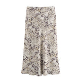 2025 Autumn New Women's Fashion Silk Silk Texture Feel Flute Multi-Colored Skirt 8338537