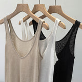 2026 Early Spring Temperament Korean Pure Windless Sleeveless Slings Women Commuting Summer New Sweet Spice Girl Dopamine