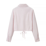2025 Autumn New Women's Long-Sleeved Collar Village Shirt + Half-Dress Two-Set Women