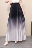 Advanced Color Gradient Dress Dress Woman 2025 Early Spring New Long Dress High Waist Lengthened Version Of The 100-Folded Skirt