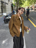 Vintage Velvet Jacket Women's Spring And Autumn 2025 New High-End Small-Sense Small-Collar Loose Casual Jacket Top