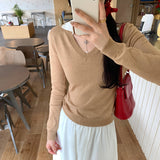 Clip-Colroned Light People Know Old Money Style Wearing A Sweater Long-Sleeved Knitted Bottom Shirt Women's Autumn And Winter Short Top