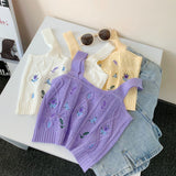 Shangya Hottie Sling Vest Women In The Summer With A Design Sense Of The Bottom Of The Knitting Short Coat Outside Tideins