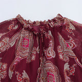 2025 Spring And Summer New Women's Fashion Casual Metal Wire Print Long Dress 2509162